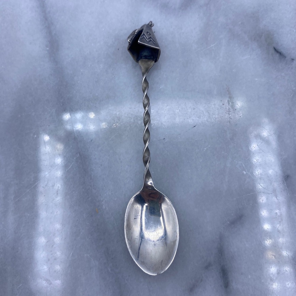 Bell Trading‎ Post Souvenir Spoon Silver Sterling Teepee Twisted Handle